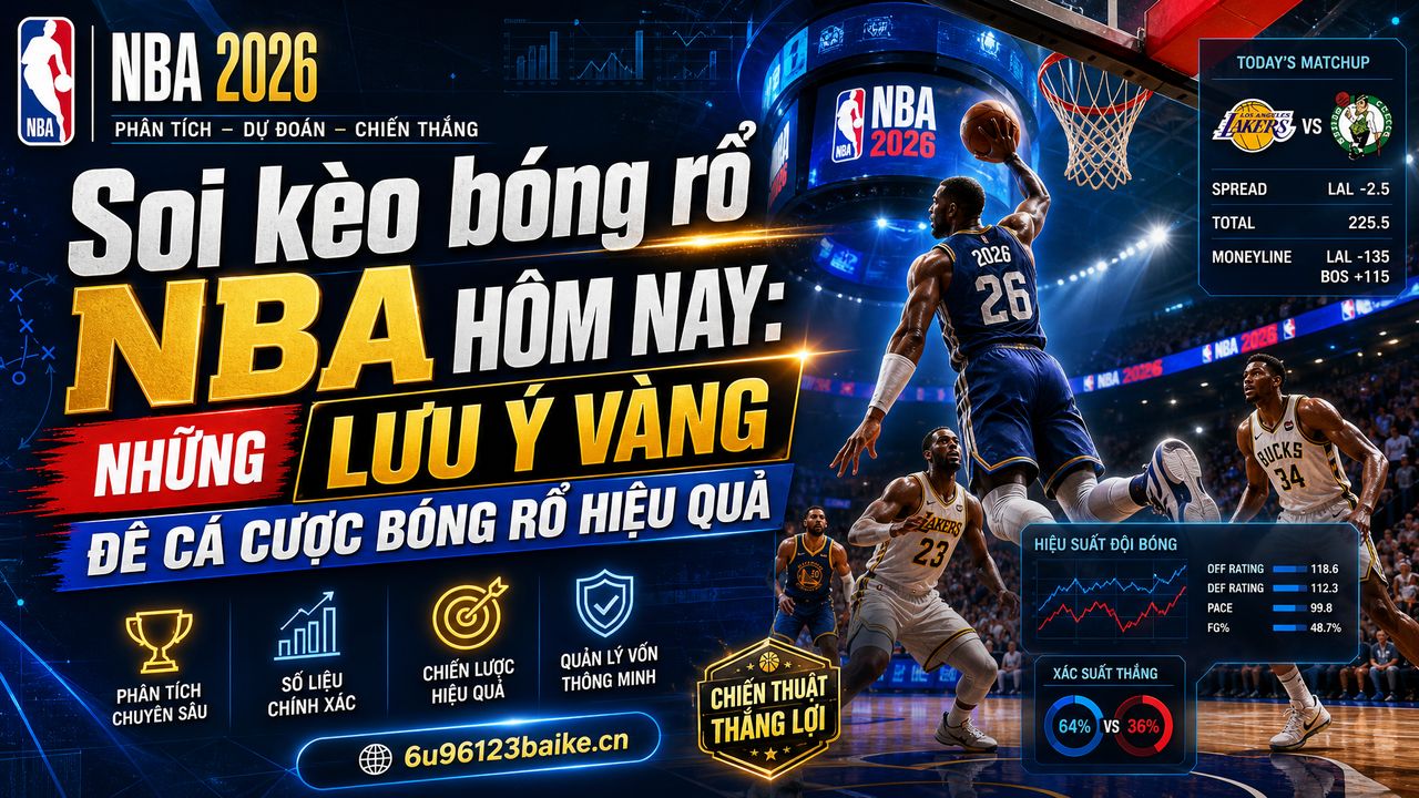 Soi kèo bóng rổ NBA hôm nay: Những lưu ý vàng để cá cược bóng rổ hiệu quả