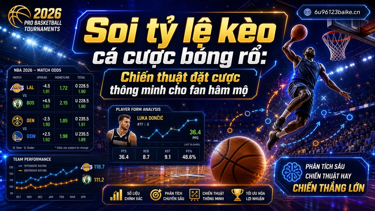 Soi tỷ lệ kèo cá cược bóng rổ: Chiến thuật đặt cược thông minh cho fan hâm mộ